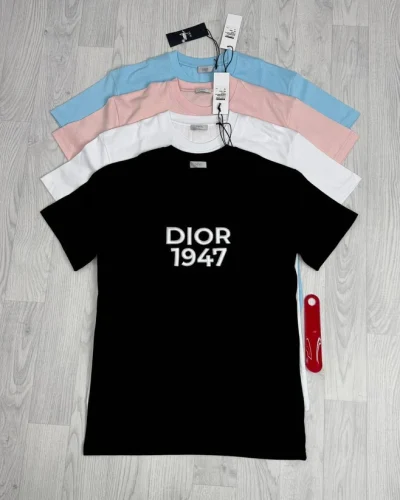 Dior 1947 Logo Embroidered Relaxed-Fit T-Shirt AAA Quailty