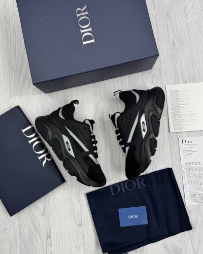 Dior B22 Reflective 1:1 Mirror Quality Trainers for Men – Black