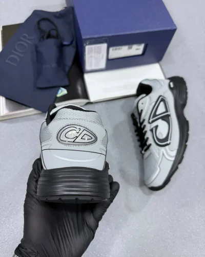 Dior B30 Countdown Trainers for Men – Grey Mesh & Technical Fabric
