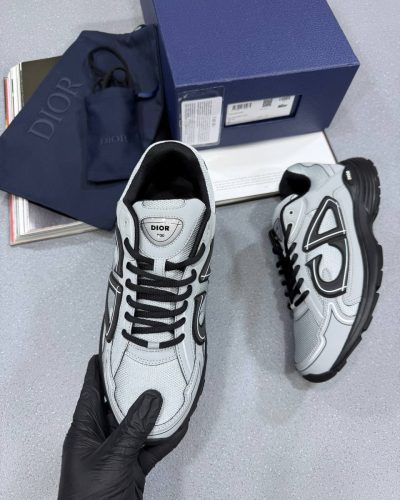 Dior B30 Countdown Trainers for Men – Grey Mesh & Technical Fabric