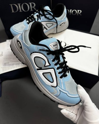 Dior B30 Light Blue Mesh Luxury Fake Trainers for Men