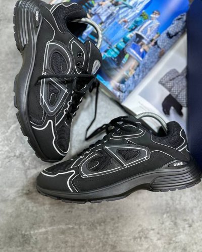 Dior B30 Super Clone Quality Trainers – Black Mesh & Fabric