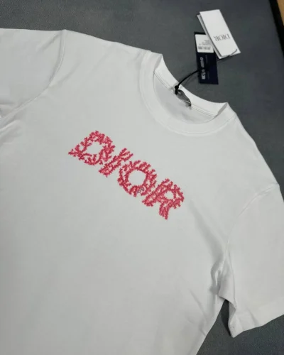 Dior Coral Print T-Shirt white