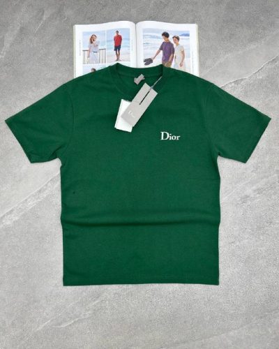 Dior Embroidered Logo T-Shirt green