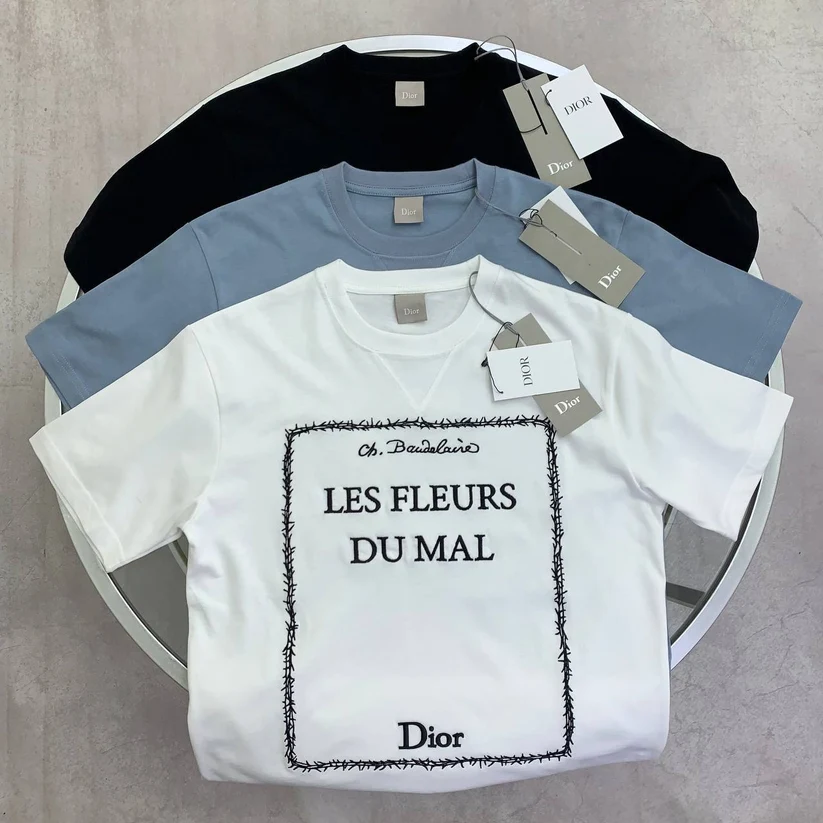 Dior Les Fleurs du Mal Graphic Super Clone Quailty T-Shirt