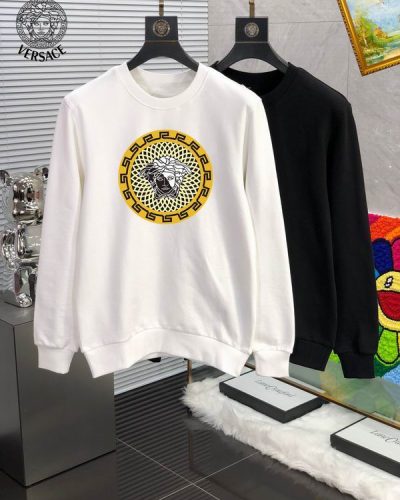 Fake Versace Medusa sweatshirt for men in white and black front view