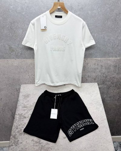 Givenchy Paris Embroidered T-Shirt and Shorts Set
