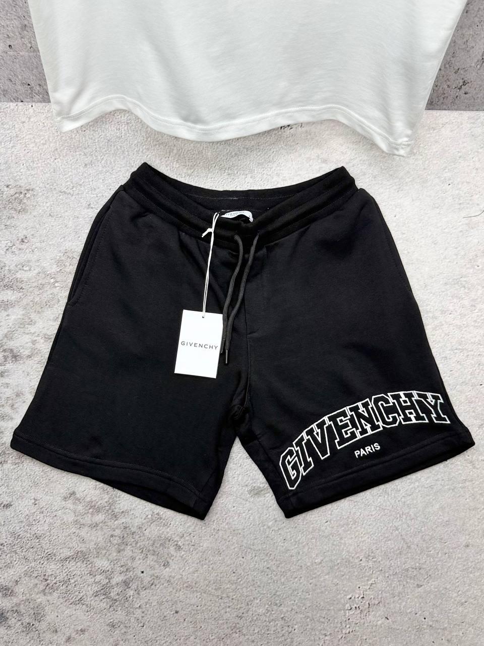 Givenchy Paris Embroidered Luxury Fake T-Shirt and Shorts Set – 2 Colours - Image 4