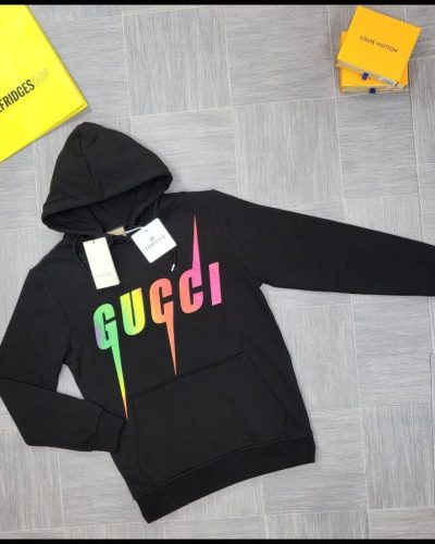 Gucci Black Graphic Pullover 1:1 Mirror Quality Hoodie