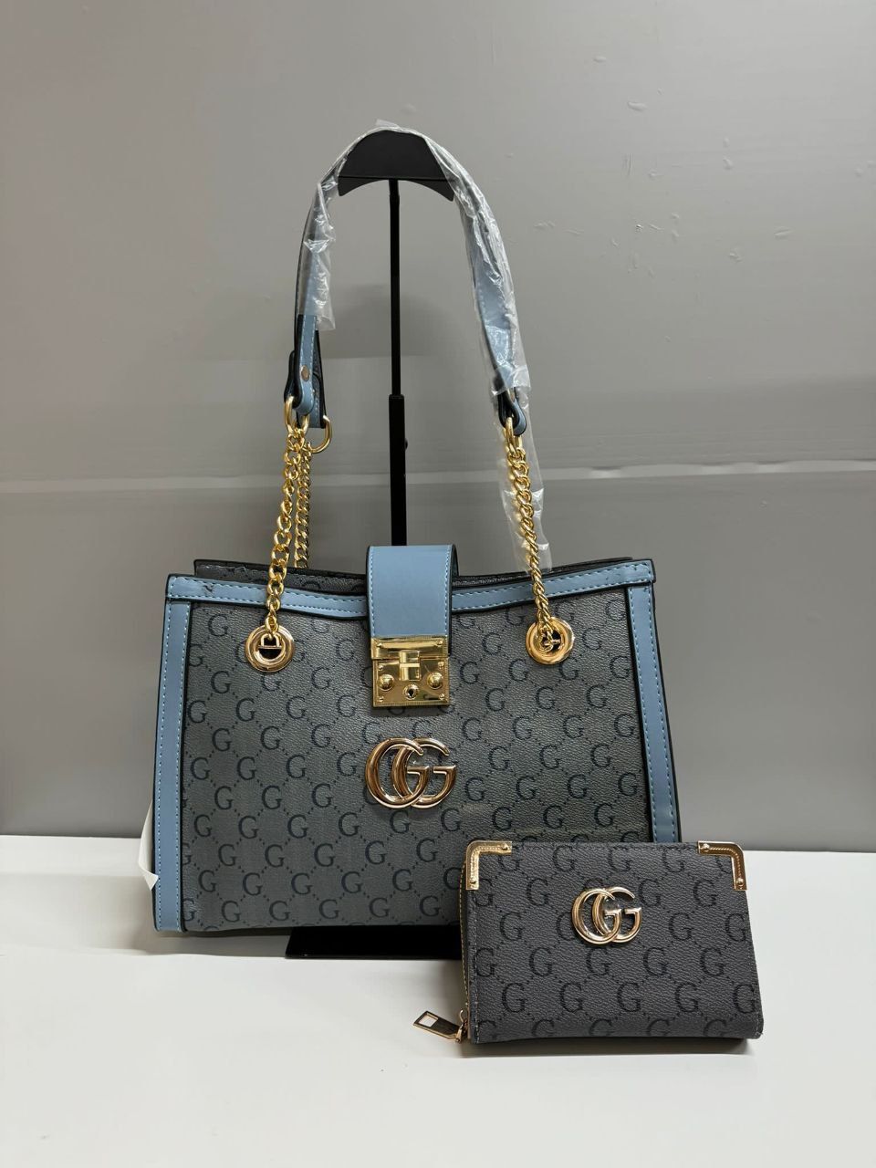 Gucci Clone Quailty Large Beige Padlock Handbag for Women blue