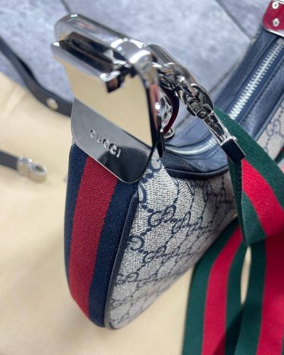 Gucci GG Attache Jackie Medium Grey Super Clone Quailty Shoulder Bag hooks