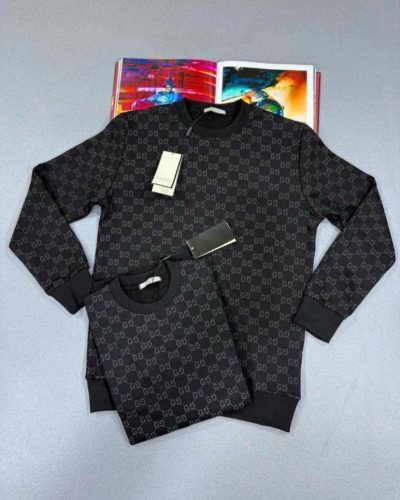 Gucci Jacquard Crew Neck 1:1 Replica Jumper for Men – Black