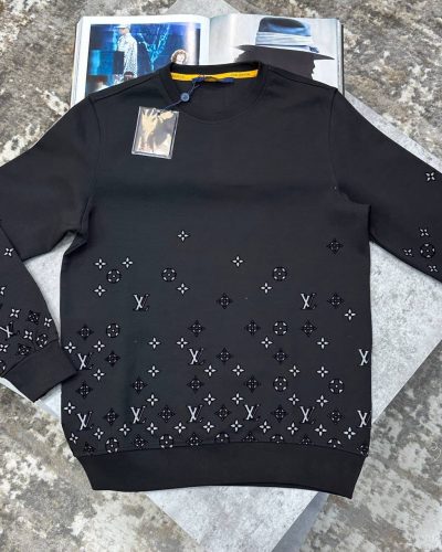 Louis Vuitton Embellished Evening Crew Neck First Copy Jumper – Multiple Colours