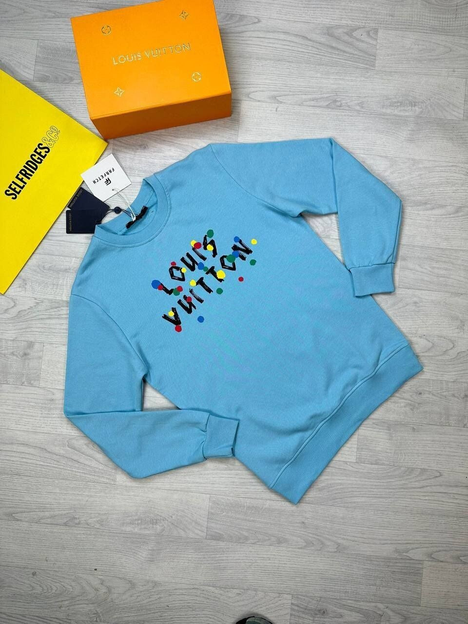 Louis Vuitton LV Logo Long-Sleeve Clone Jumper – blue