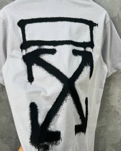Marker T-Shirts Mens in Multiple Colors Short Sleeves UK Reps AAA Quality gray back
