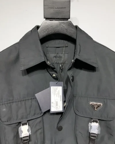 Men’s Classic Olive Green Utility Field Jacket Luxury Fake close veiw