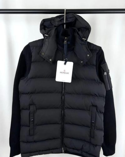 Moncler Barbustel Hooded Short Down Detachable Hood Jacket Mens in Black Color Best Sale UK Reps AAA Quality