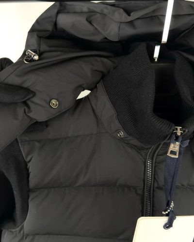 Moncler Barbustel Hooded Short Down Detachable Hood Jacket Mens in Black Color Best Sale UK Reps AAA Quality hood