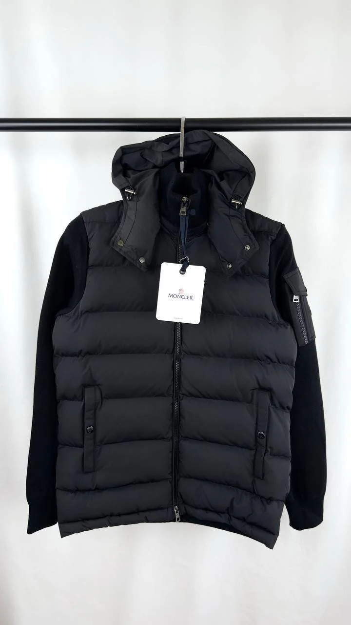 Moncler Barbustel Hooded Short Down Detachable Hood Jacket Mens in Black Color Best Sale UK Reps AAA Quality
