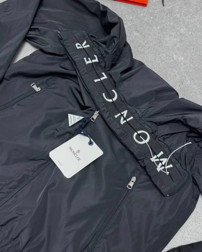 Moncler Beid Concealed-Hood Zip-Up Jacket – Clone Quality in Black back