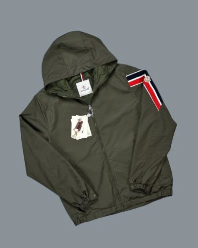 Moncler Claut AAA Quality Hooded Shell Jacket Mens in Military