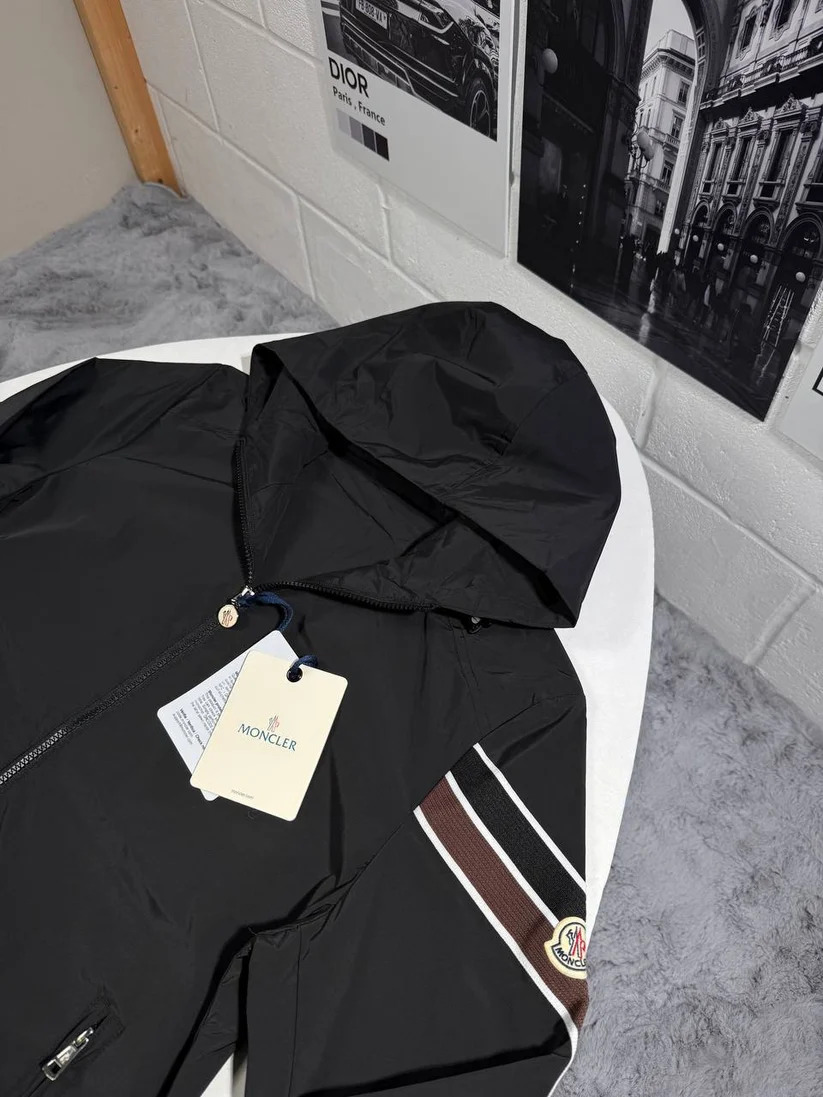 Moncler Claut Superclone Quality Full-Zip Hooded Jacket Mens in Multiple Colours black