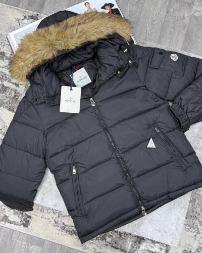 Moncler Detachable-Hood AAA Quality Regular-Fit Shell Jacket Mens in 2 Colours Black