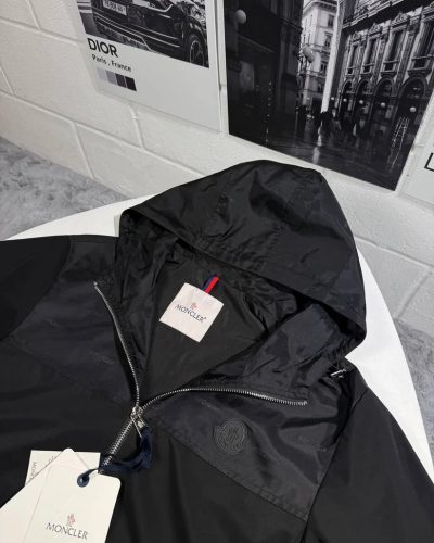 Moncler Kona AAA Quality Hooded Black Logo Jacket Mens close view