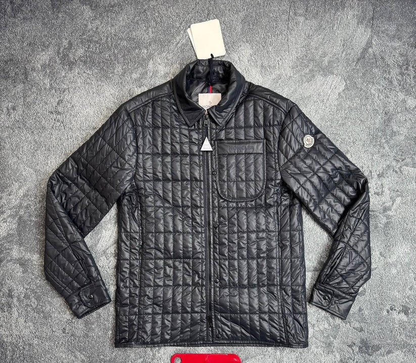 Moncler Lasne AAA Quality Vertical-Quilted Padded Biker Jacket Mens in Multiple Colours navy
