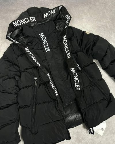 Moncler Montcla Hooded Short Down Jacket Mens in Black – AAA Quality full veiw