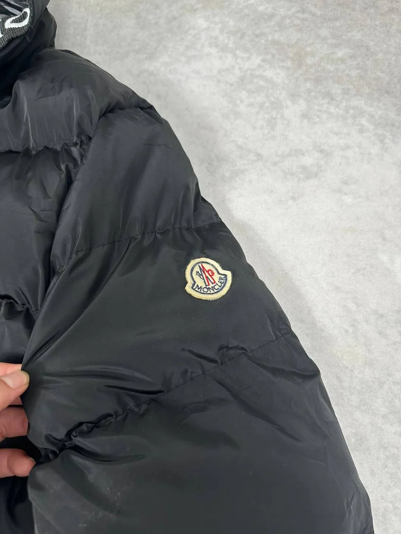 Moncler Montcla Hooded Short Down Jacket Mens in Black – AAA Quality logo