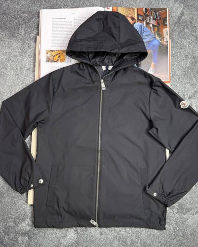 Moncler Remoray Superclone Quality Windbreaker Logo Jacket Mens in 2 Colours Black
