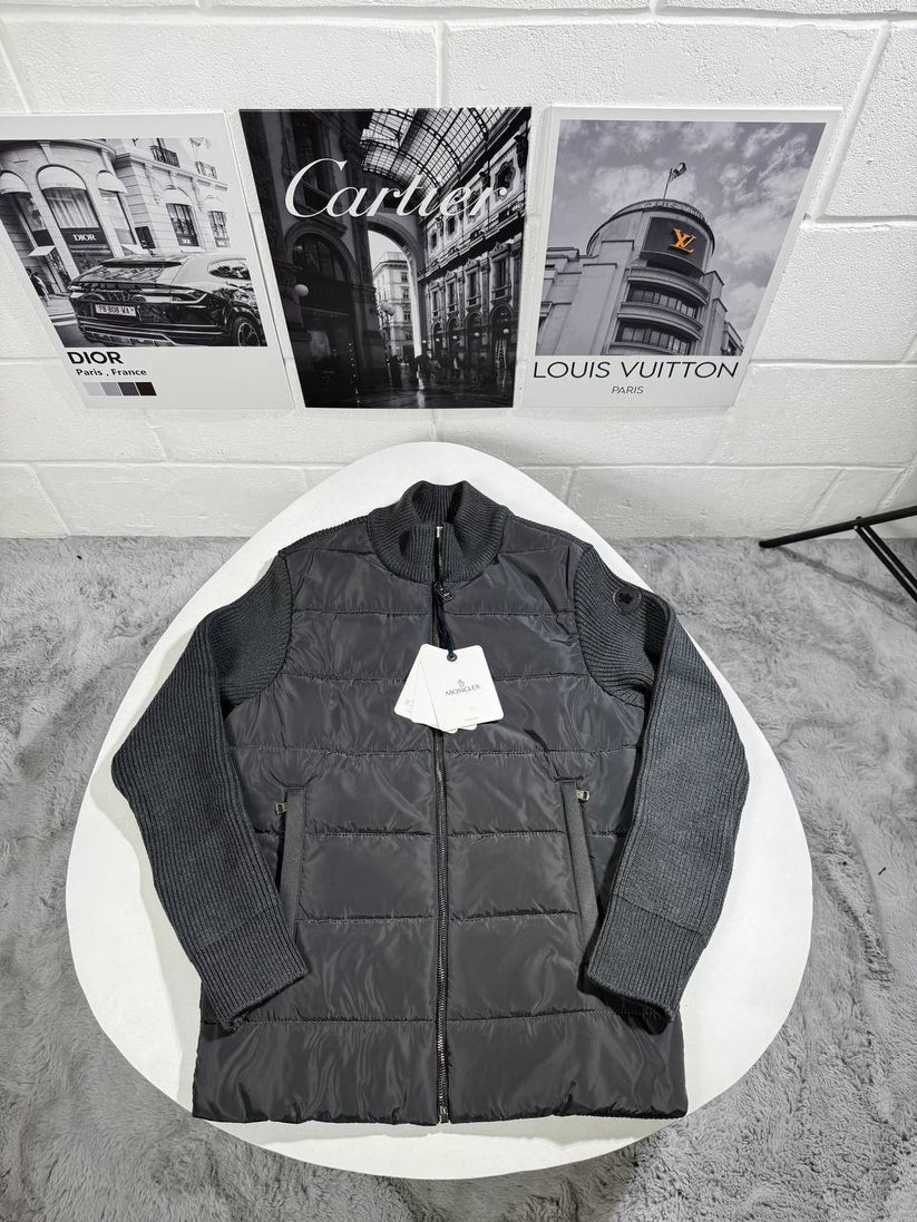 Moncler Zip Up Padded Wool Jacket – Clone Quality for Men black