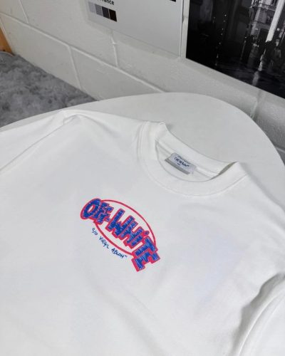Off-White Arrows-Print AAA Quality Short Sleeve T-Shirt nack line