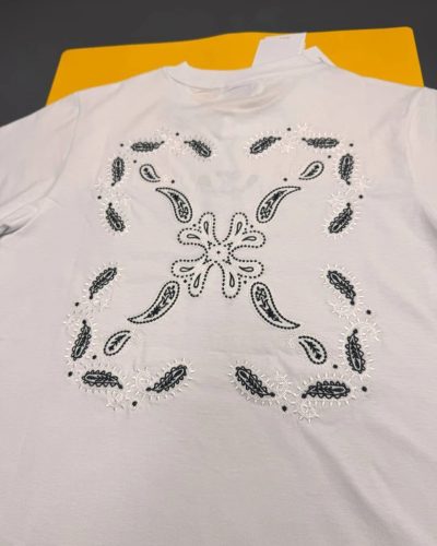 Off-White Bandana Arrow Embroidered White T-Shirt white