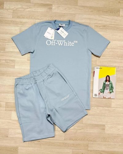 Off-White Big Bookish Logo T-Shirt & Shorts Set AAA Quailty