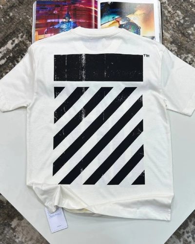 Off-White Big OFF Logo Print Cotton T-Shirt white back