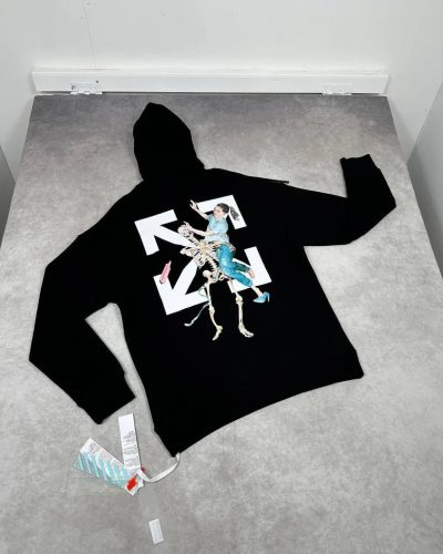 Off-White Cotton Arrow Print Hoodie AAA Quailty back