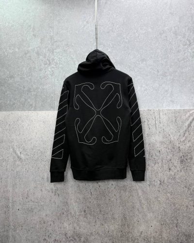 Off-White Diag Outline Knitted Hoodie