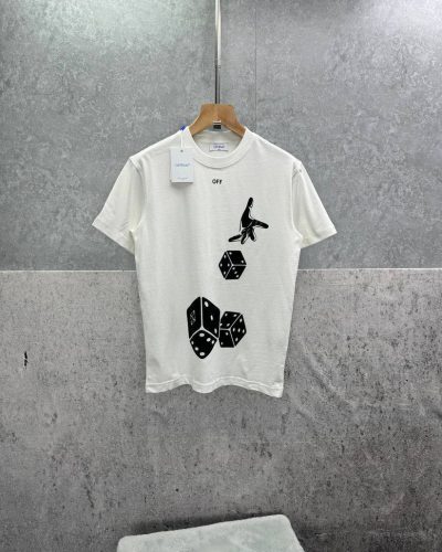Off-White Dices Super Clone Quality Skate T-Shirt white
