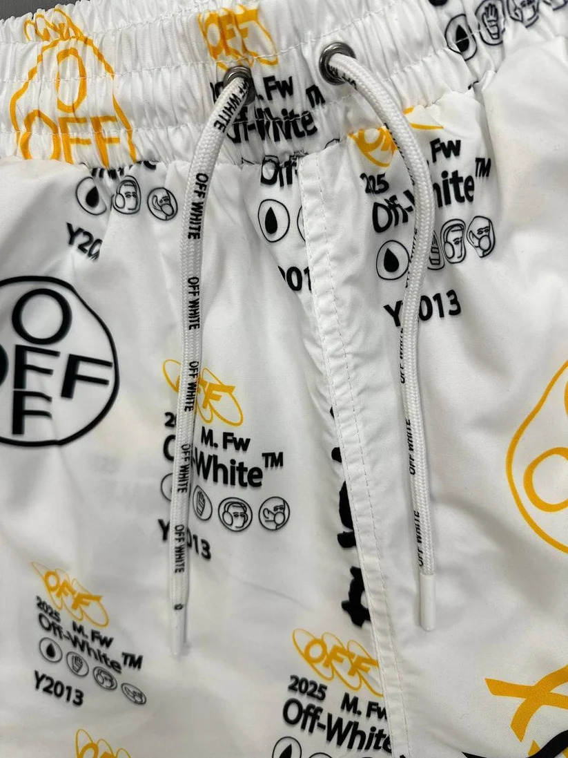 Off-White Graphic Print Super Clone Quality Streetwear Shorts - Image 2
