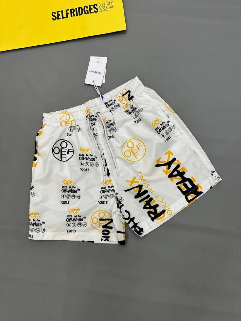 Off-White Graphic Print Super Clone Quality Streetwear Shorts