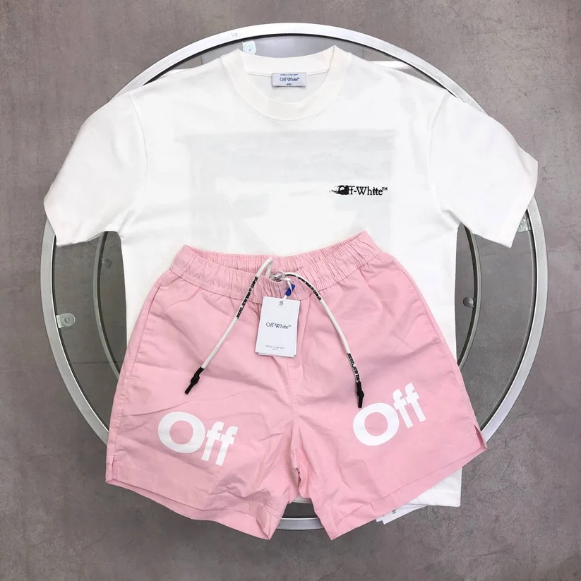 Off-White Ink Arrow Clone Quality T-Shirt & Shorts Set