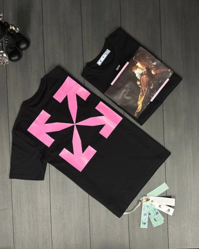 Off-White Logo Arrow Clone Quality Slim Fit T-Shirt black