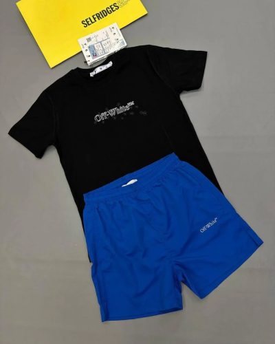 Off-White Logo T-Shirt & Shorts Set Clone Quality