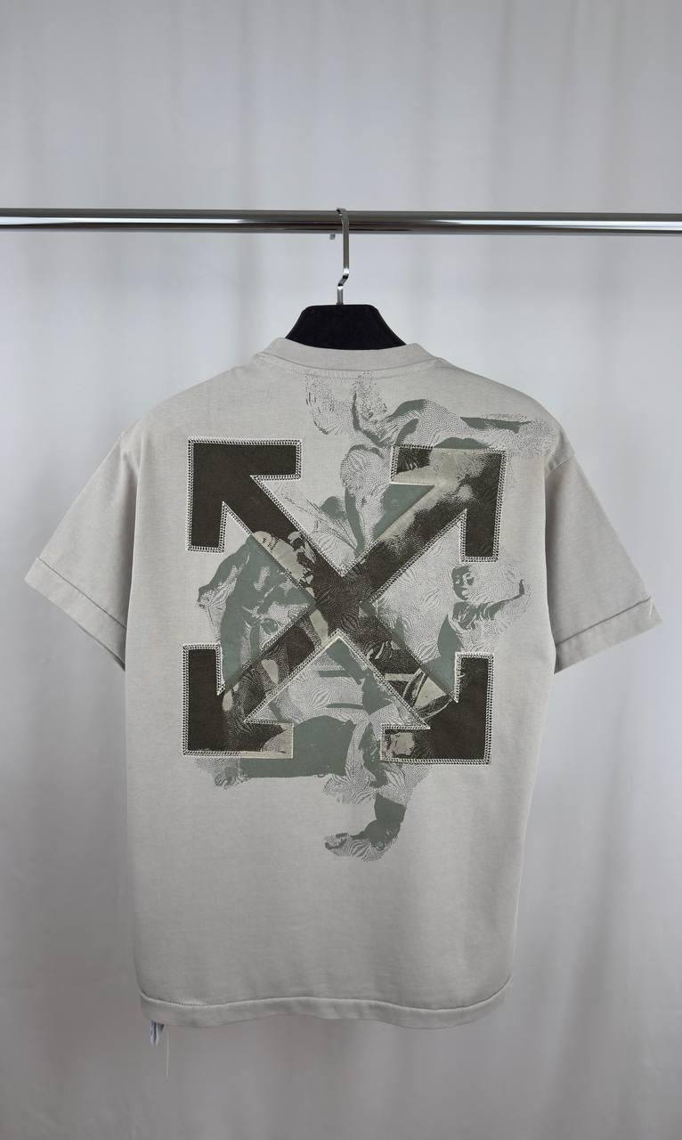 Off-White Martyrdom Super Clone Quality Arrow Skate T-Shirt grey back