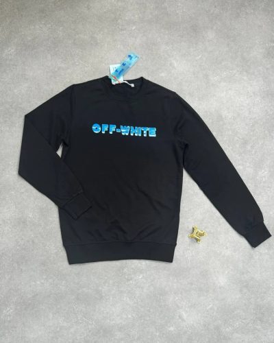 Off-White Metal Super Clone Quality Arrow Logo Embroidered Jumper grey Off-White Metal Super Clone Quality Arrow Logo Embroidered Jumper grey