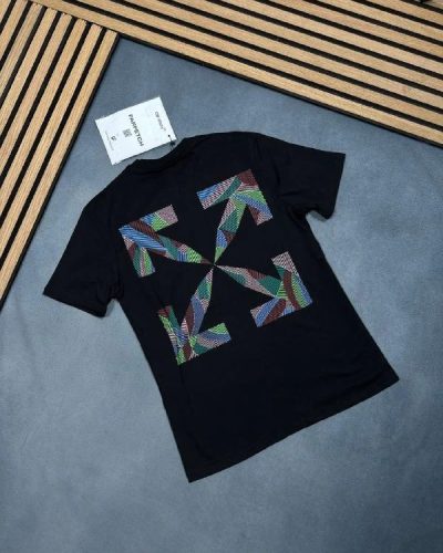 Off-White Multicolored Arrow Back Graphic T-Shirt black back