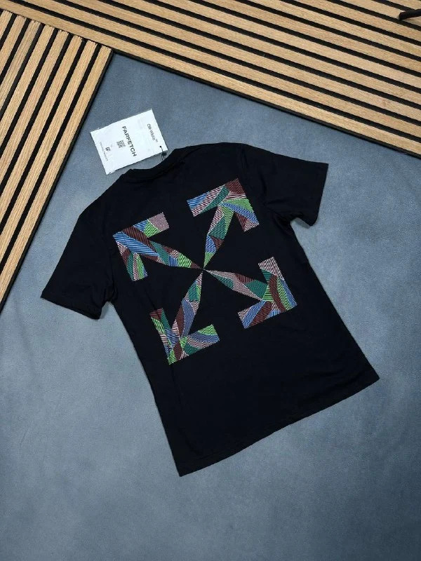 Off-White Multicolored Arrow Back Graphic T-Shirt black back