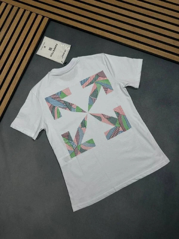 Off-White Multicolored Arrow Back Graphic T-Shirt white back